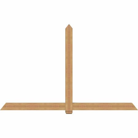 Ekena Millwork Eugene Smooth Timber Gable Bracket, Western Red Cedar, 108"W x 68"H x 5 1/2"D x 5 1/2"F, 15/12 Pitch GBW108X68X0606EUG00SWR